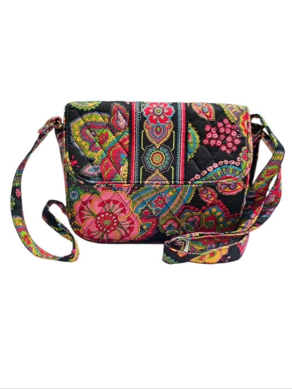Vera Bradley Crossbody Shoulder Bag Quilted Symphony Hue Floral & Paisley